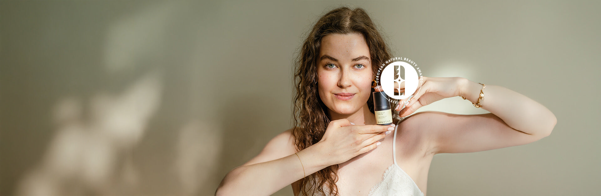 nourist banner Eye&lip cream model charlotte 2
